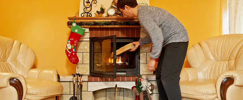 Rusted Metal Fireplace Restoration in Columbus, Nebraska